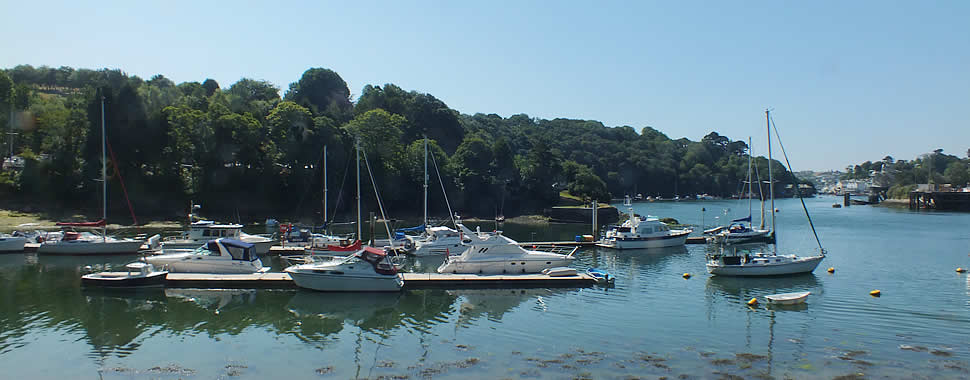 Views of Mixtow looking south along the River Fowey