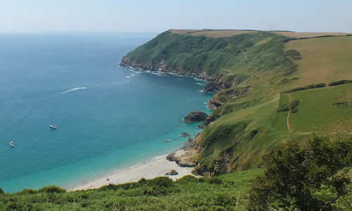 Lantic Bay with its secluded beach and spectacular coastal views lies on the southern edge of the Parish 